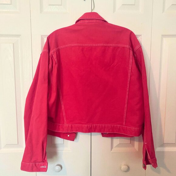 ASOS Vibrant Red Denim Jacket - Picture 5 of 6